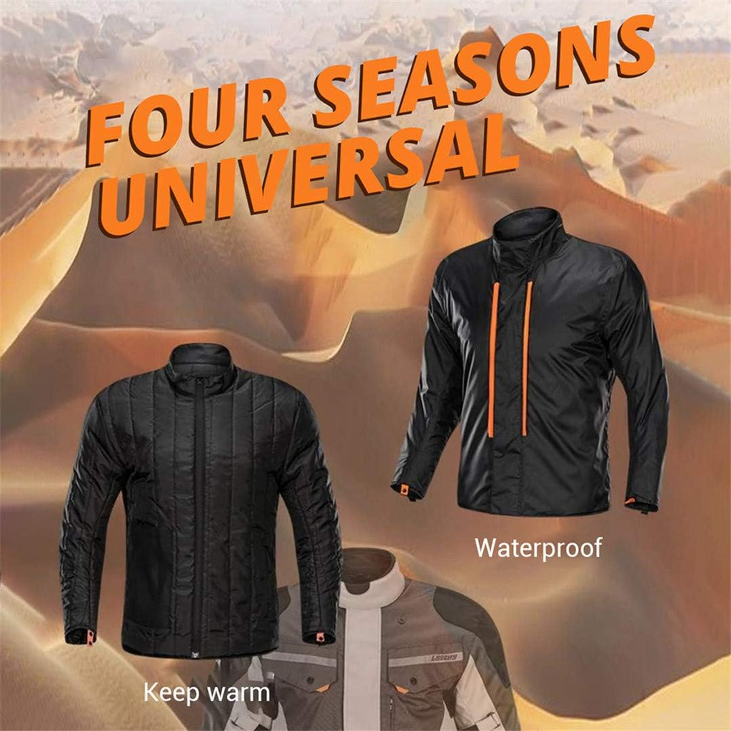 Gray Motorcycle Jacket Pants Suit Waterproof Winter Motorbike Riding Protective Gear Armor K9724