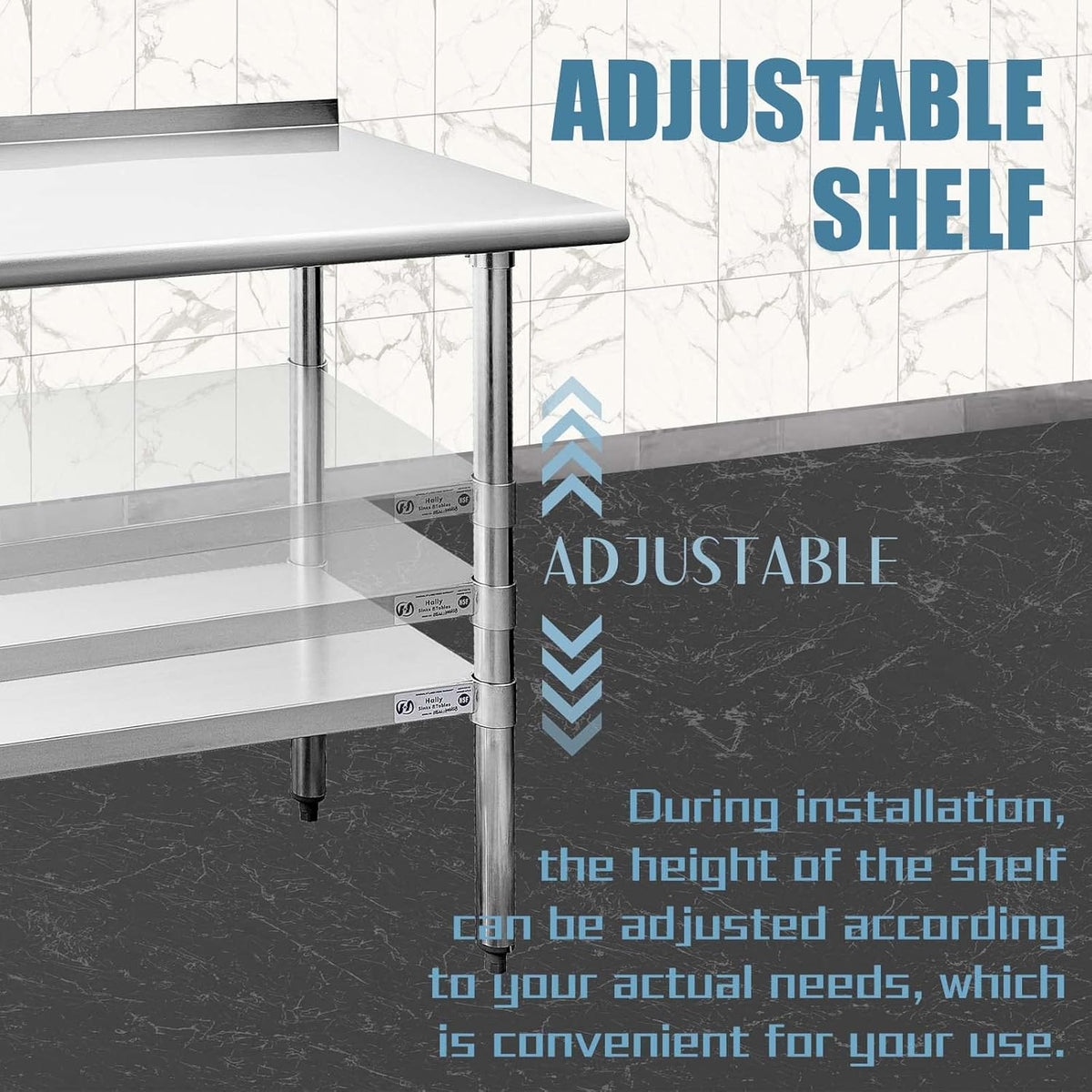 Stainless Steel Table 24 x 60 Inches with Caster Wheels H627
