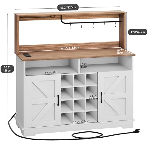 Black Oak Buffet Cabinet with Storage F473