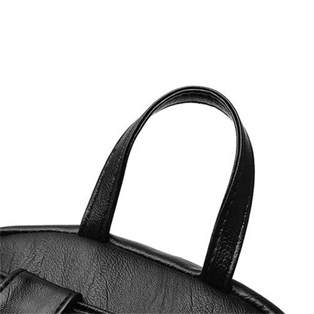 Brown Leather Small Travel Backpack Z9107