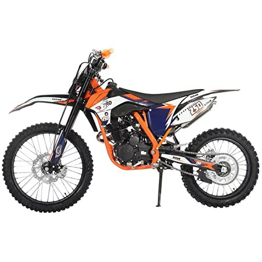 250cc Gas Pit Dirt Bike, 5-Speed Manual Transmission, Electric/Kick Start H543