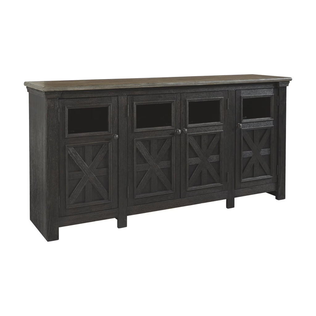 74" TV Stand in Black and Gray M2329