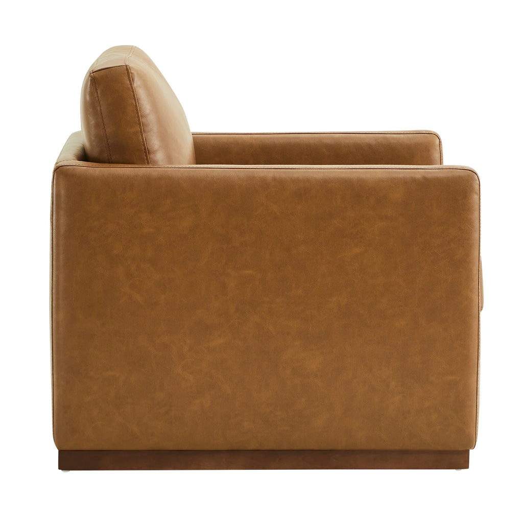 Swivel Faux Leather Accent Chair E604202