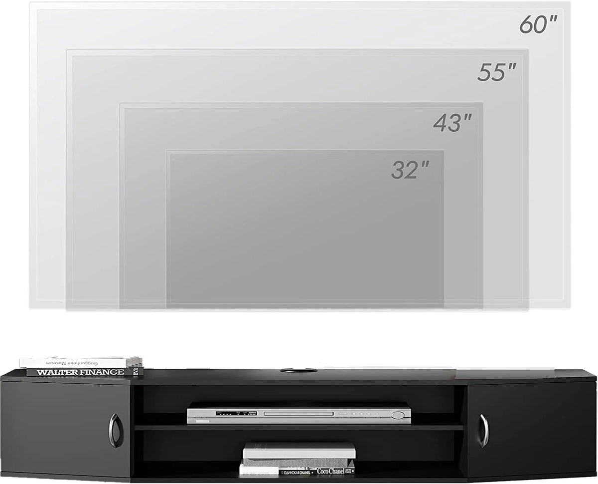 Wall Mounted Floating TV Stand with Storage Cabinets C36459
