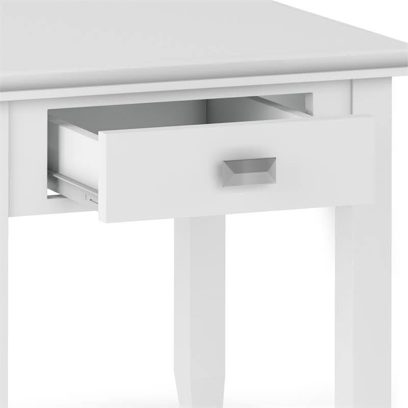 Solid Wood End Table in White S306