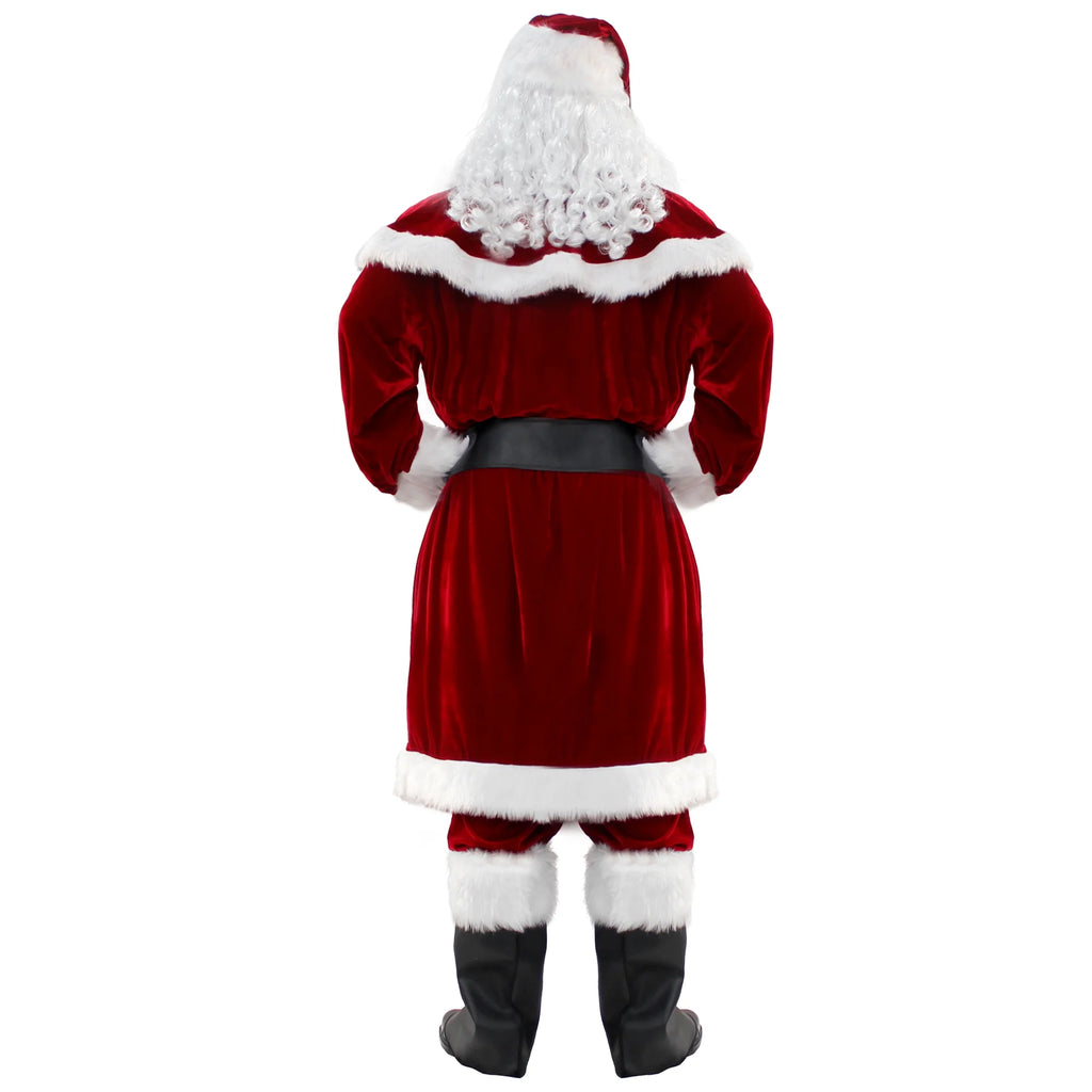 Deluxe Velvet Santa Claus Suit Set 12pcs -XXL T202269