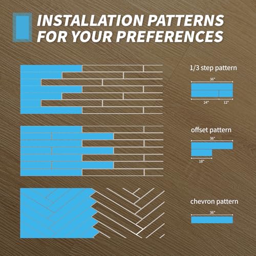 Peel and Stick Vinyl Wood Plank Floor Tile 36-Pack A5459