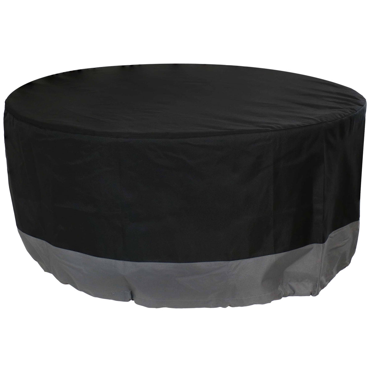 Round 2-Tone Outdoor Fire Pit Cover Gray/Black 80-Inch Y1622