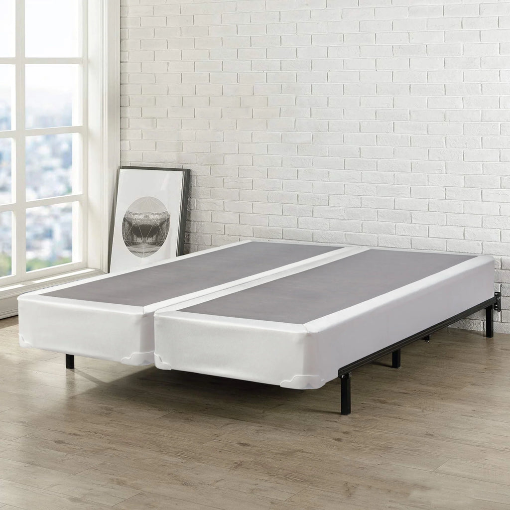 Fully Assembled 4 Split Wood Box Spring, Full, White Q33838