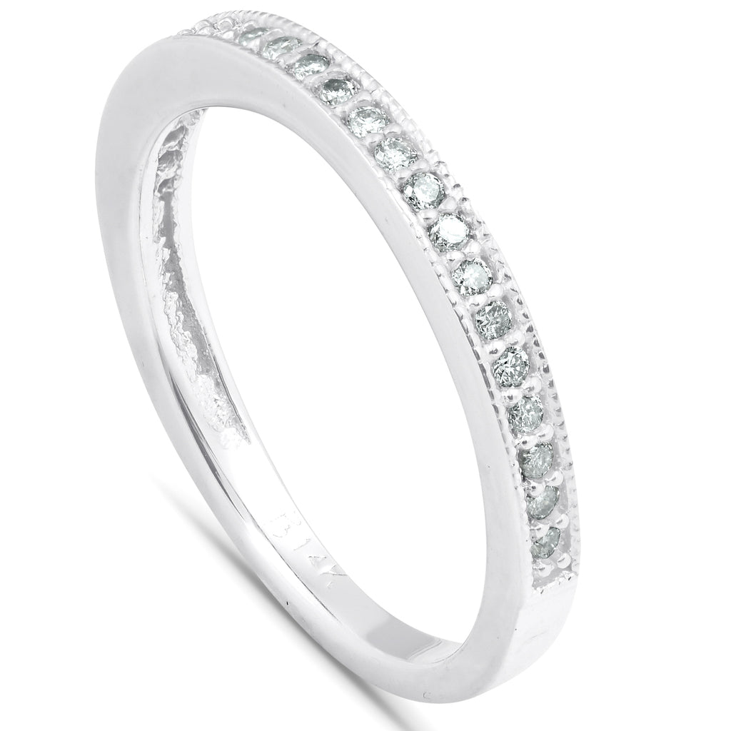 1/8ct Diamond Ring 14K White Gold V4222
