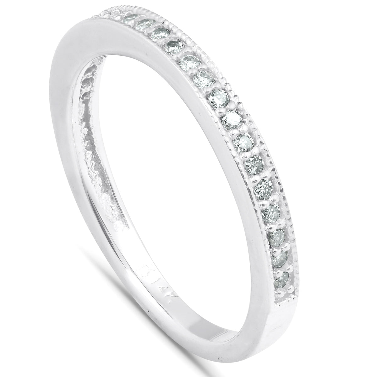 1/8ct Diamond Ring 14K White Gold V4222