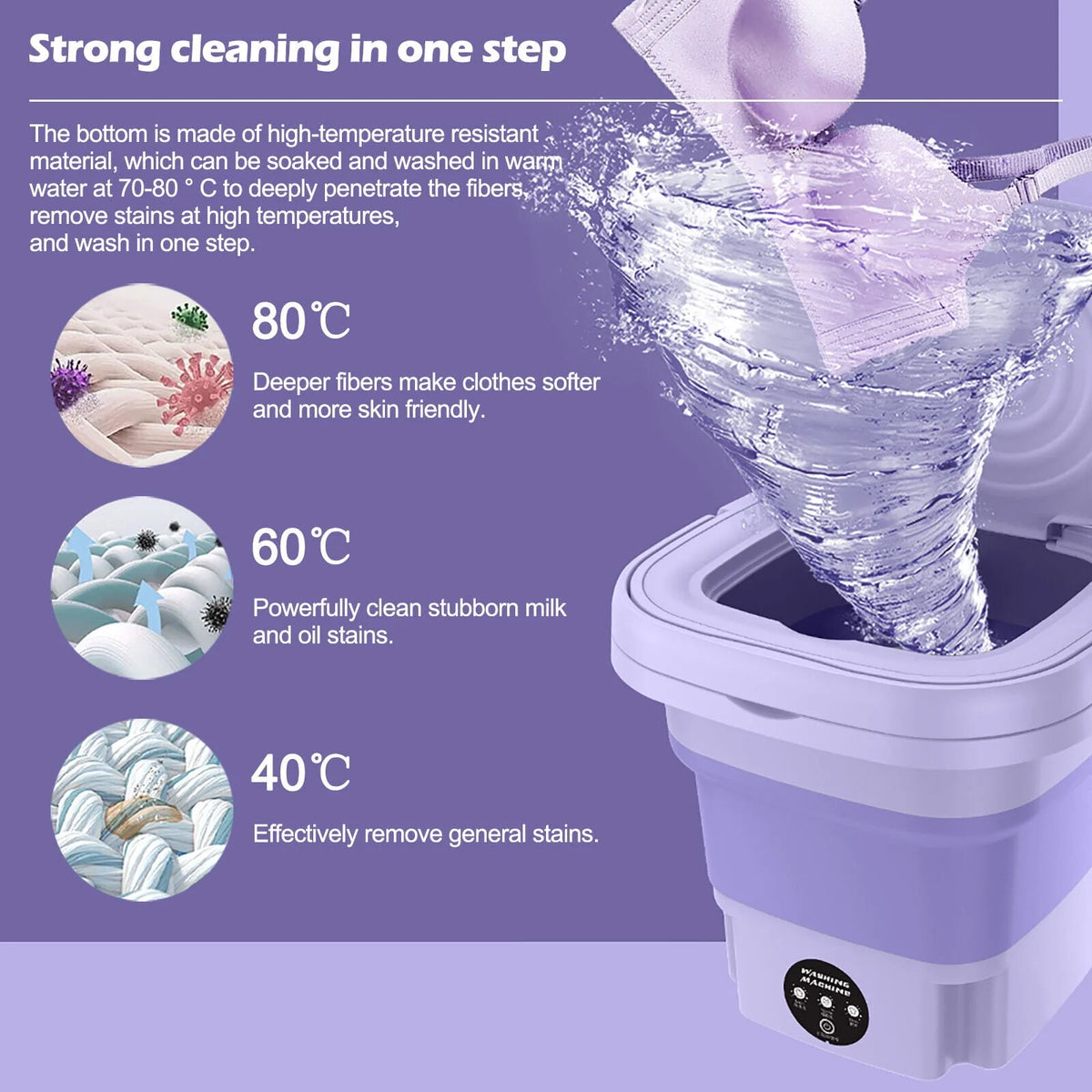 8L Portable Mini Washing Machine with Spin Dryer M311