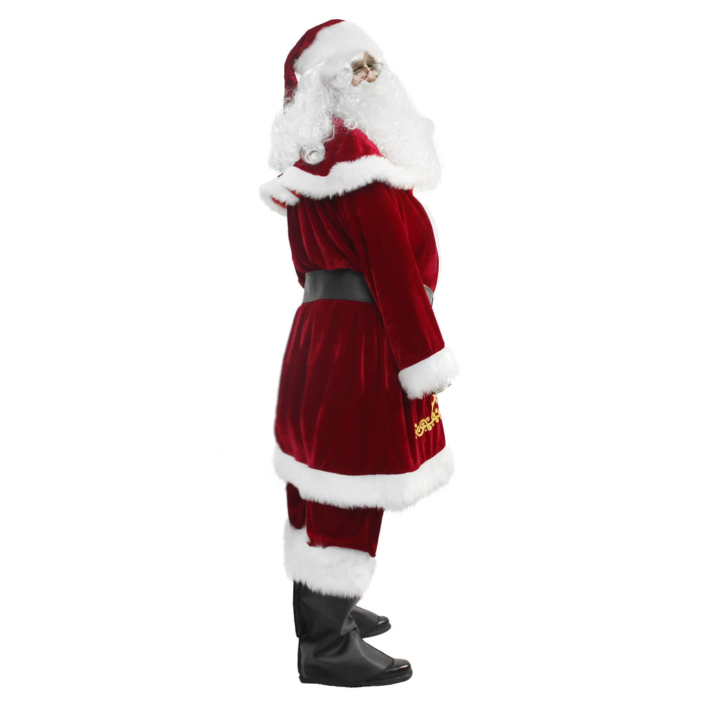 Deluxe Velvet Santa Claus Suit Set 12pcs -XXL T202269