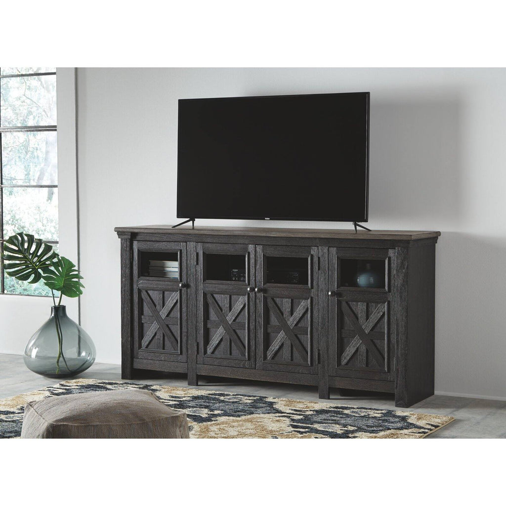 74" TV Stand in Black and Gray M2329