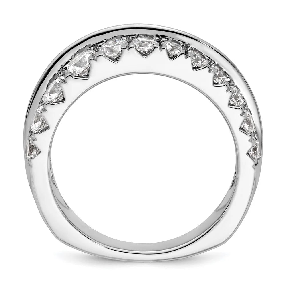 14k White Gold Lab Grown Diamond Double Band Ring D6624