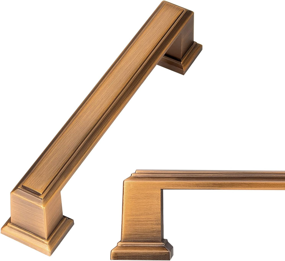 10 Pack Antique Brass Cabinet Hardware Pulls, 5 inch Hold Centers V190372