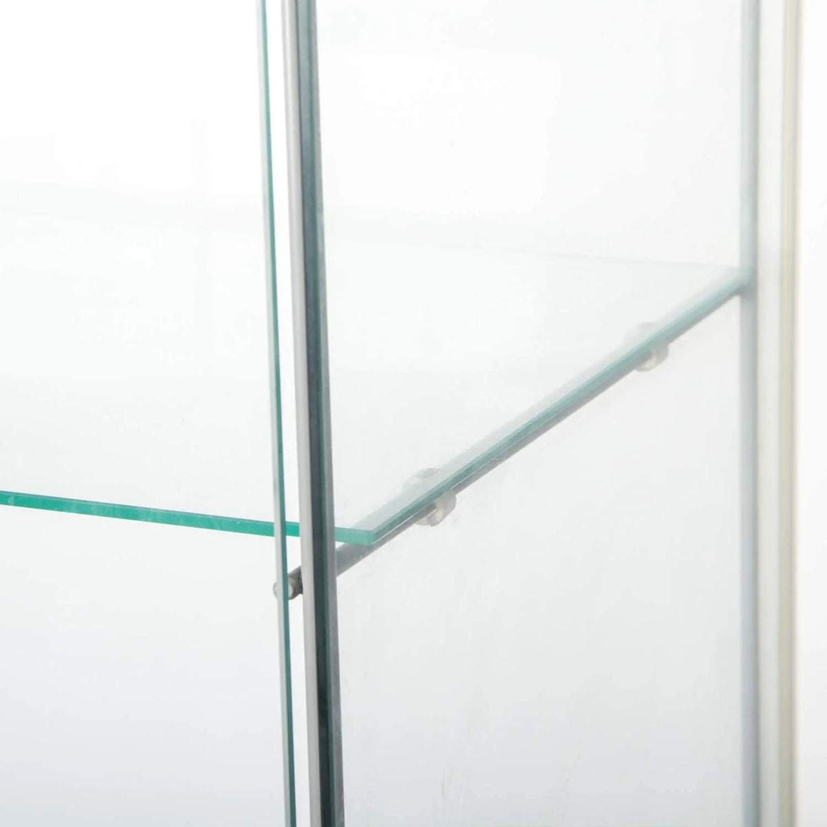 White Glass Display Cabinet with 4 Shelves E648331