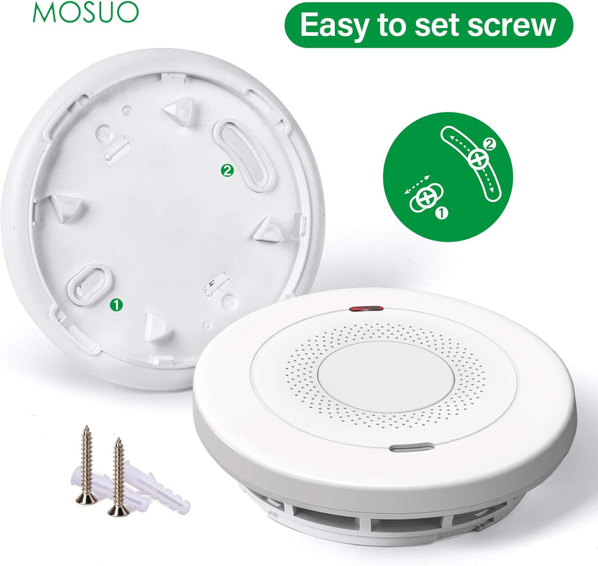 Smoke and Carbon Monoxide Detector Alarm, 10-Year Battery, Dual Sensor O19142