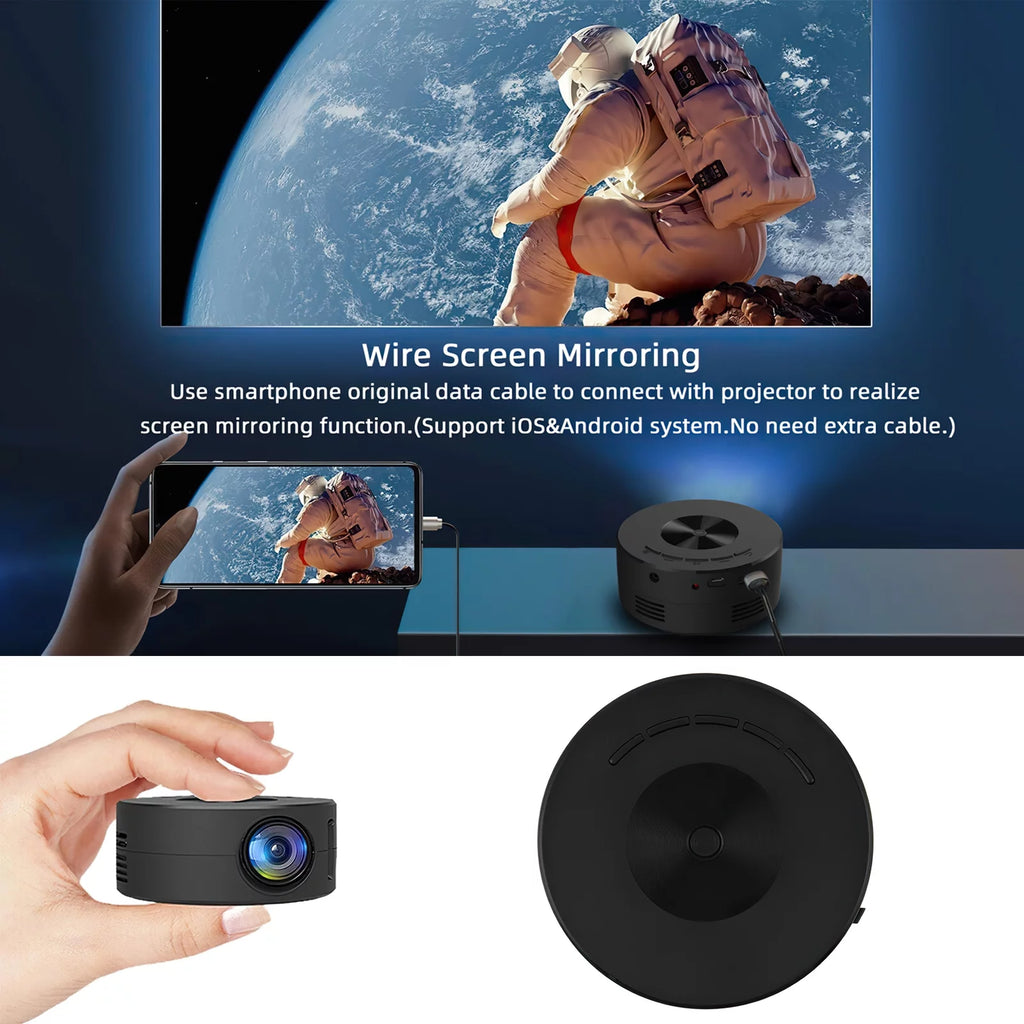 Portable Mini Projector with Remote Control Built-in Speaker I506