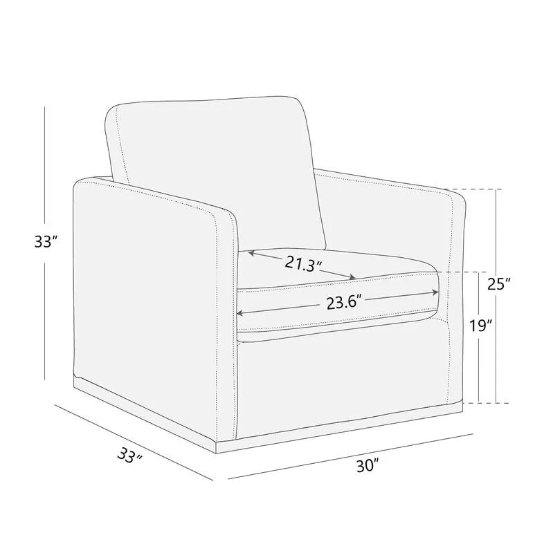 Swivel Faux Leather Accent Chair E604202