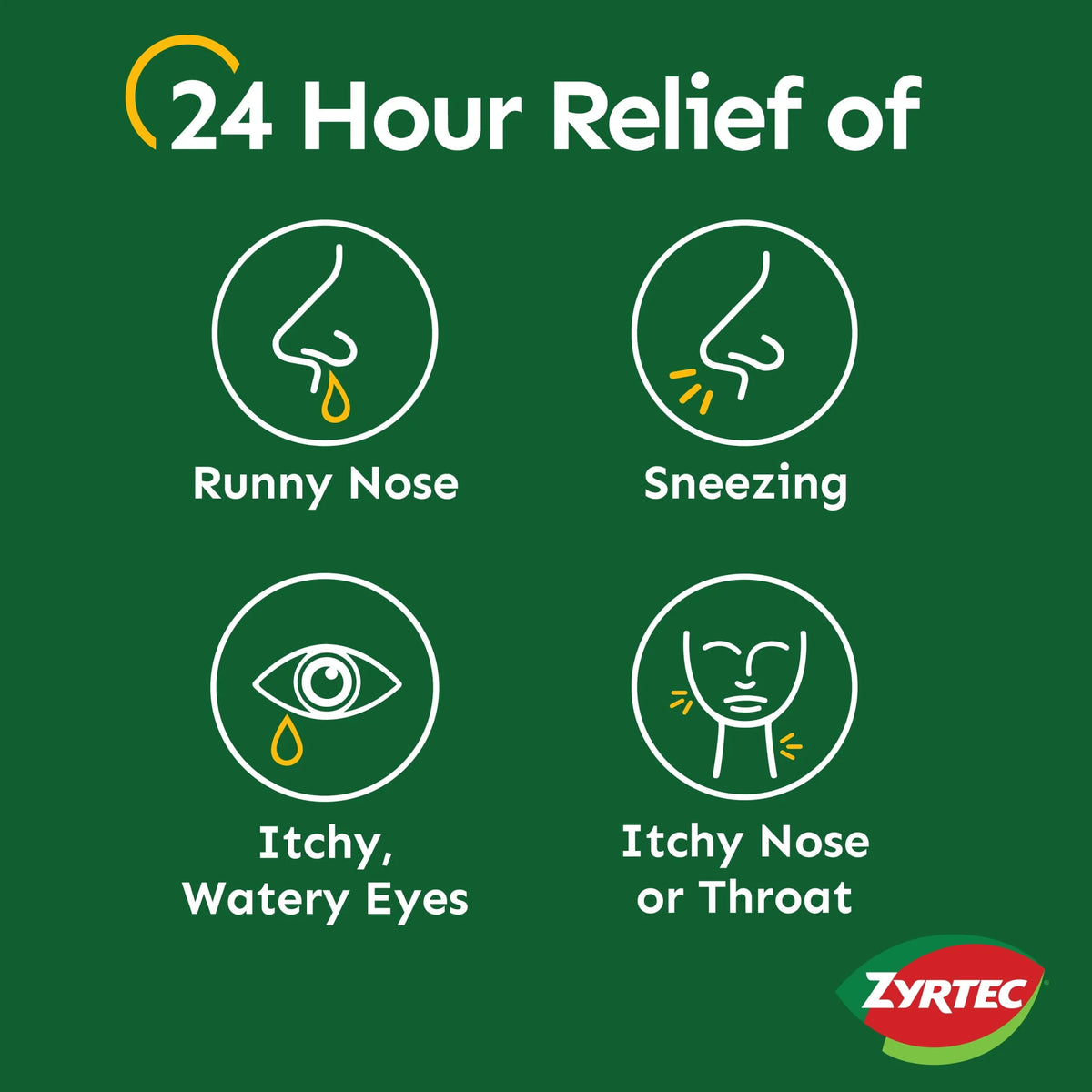 24 Hour Allergy Relief Tablets 10 mg Cetirizine HCl 30 Ct O491700
