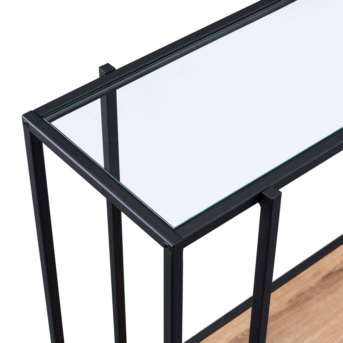Blackened Bronze and Rustic Oak Accent Table X351999