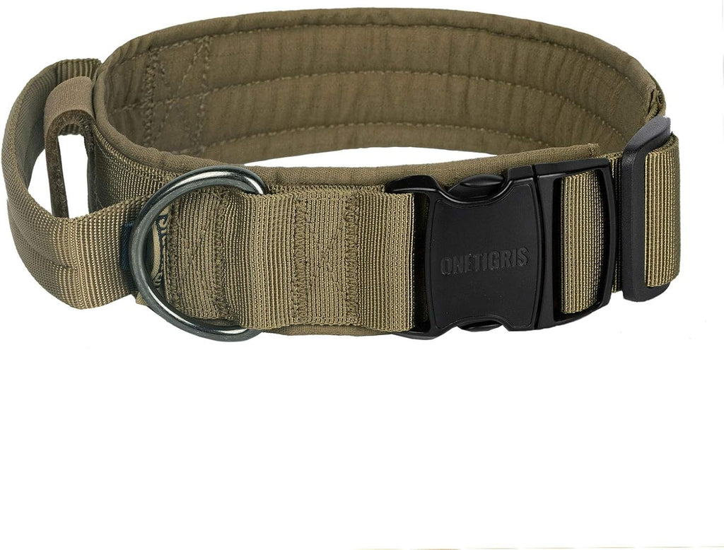 Black Heavy Duty Metal Buckle Tactical Dog Collar with Handle M79530