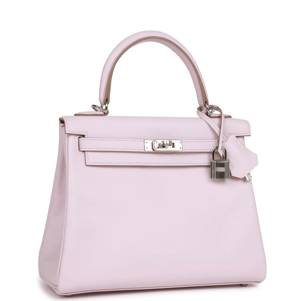 Mauve Pale Swift Palladium Hardware Handbag Q697