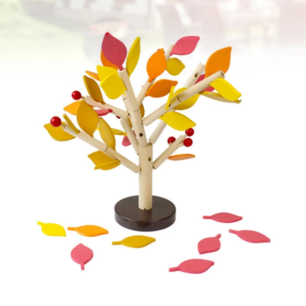 Creative Wooden Tree Blocks Building Set Toy (Yellow) Y961