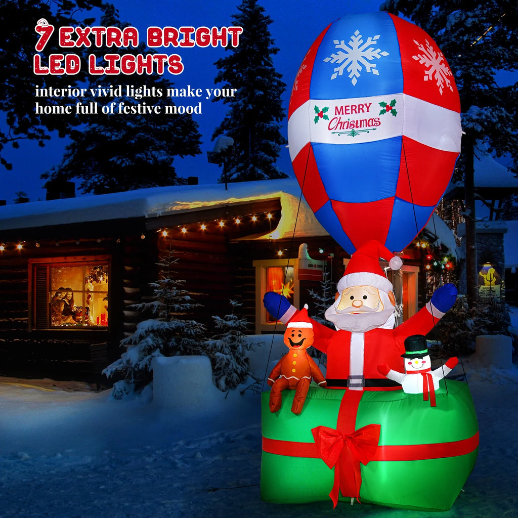 LED Lighted Santa Christmas Inflatables Yard Decoration Z5450