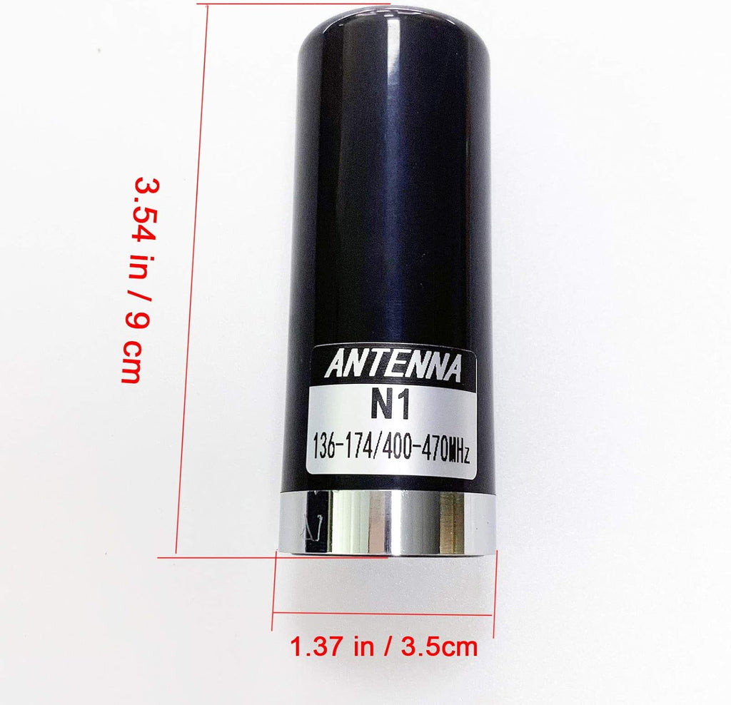 Dual Band VHF UHF Mobile Radio Antenna with Magnetic Base, PL259 Male Connector, 13 feet Cable, SMA Female Connector Adapter T5595