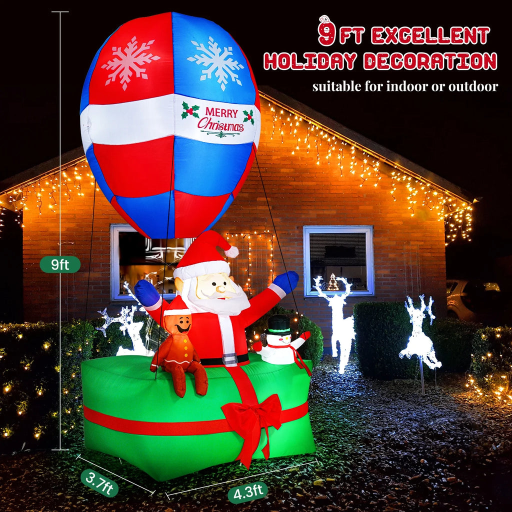LED Lighted Santa Christmas Inflatables Yard Decoration Z5450