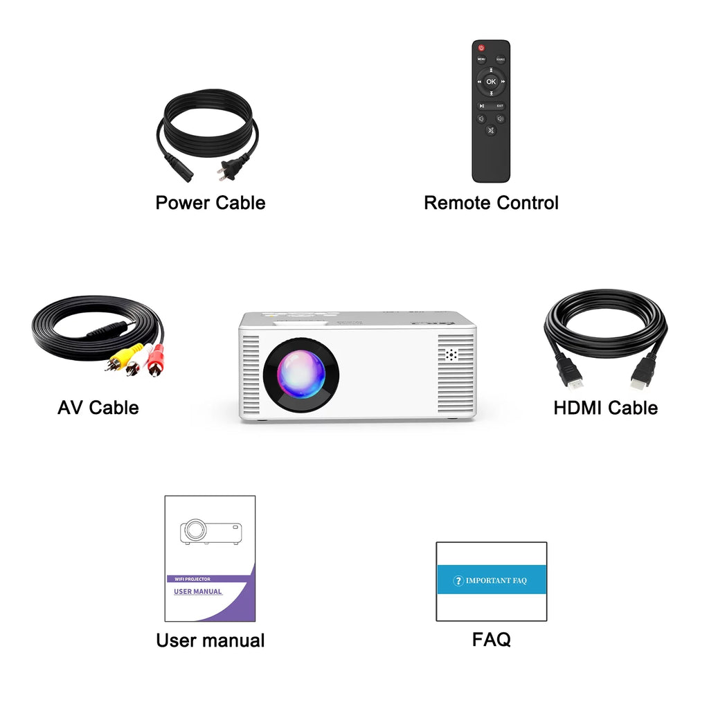 Mini Projector with WIFI Portable 1080P T458670