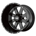 Gloss Black Milled 20x10 8x180.00 Wheel A4512