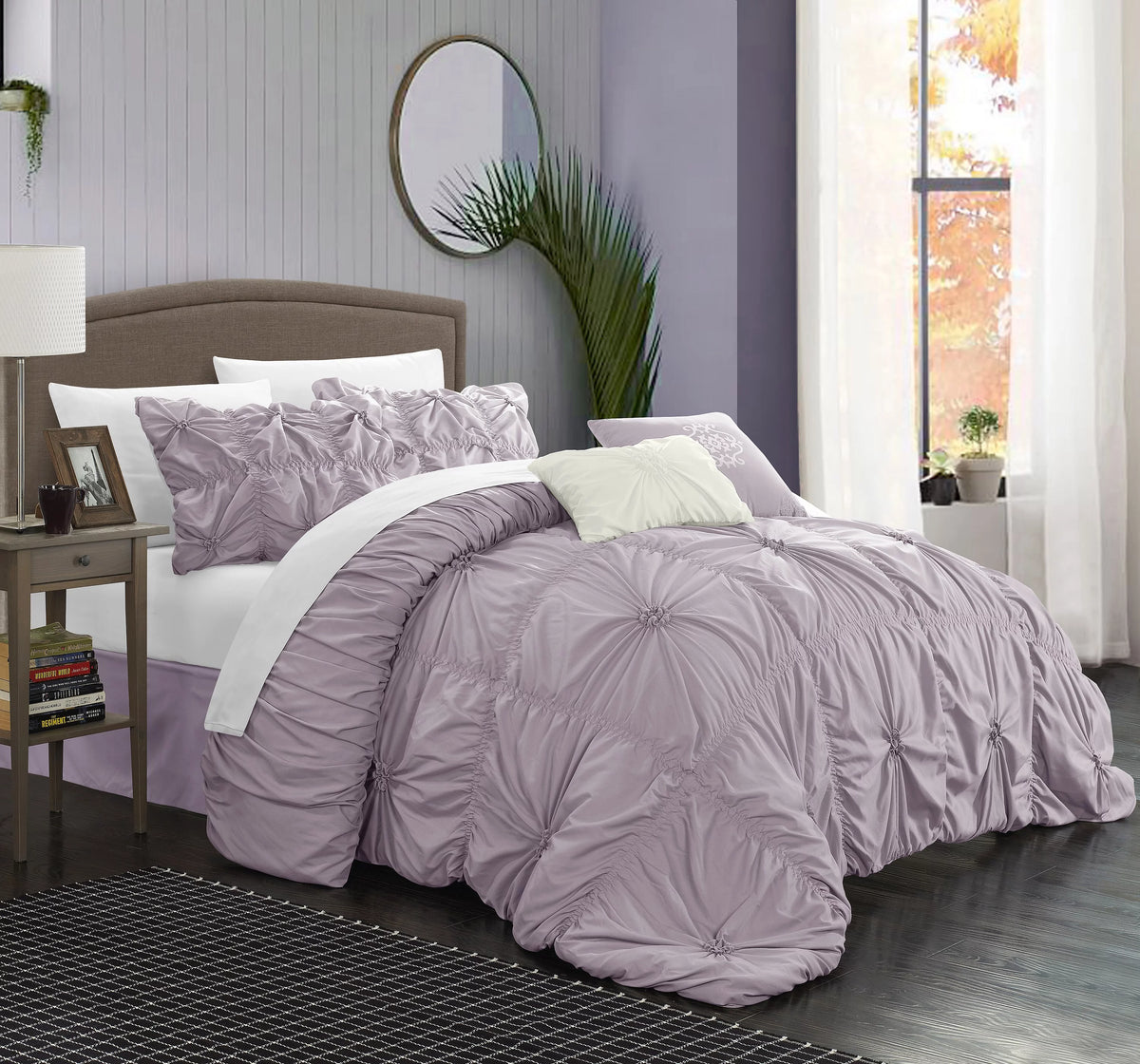 Lavender King 6-Piece Floral Comforter H908