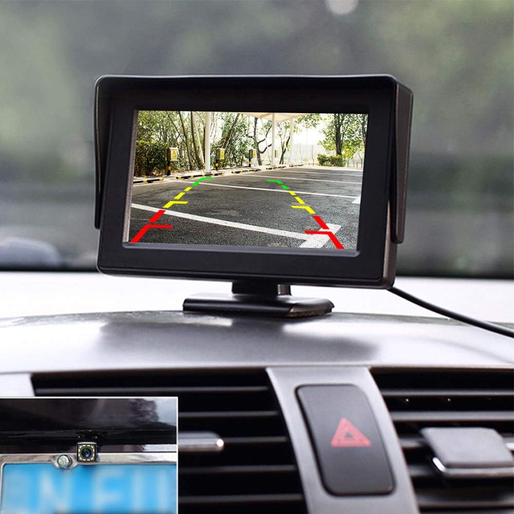 4.3 Inch HD 720P Waterproof Backup Camera with Grid Lines E790