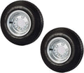 2-Pack Trailer Tire On Rim 480-8 4.80-8 Load C 5 Lug Galvanized Wheel L56366
