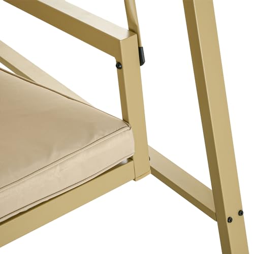 3-Seat Outdoor Porch Swing with Stand and Adjustable Canopy M911830