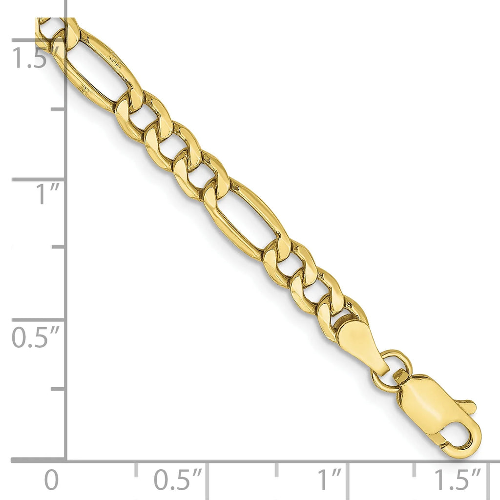 10K Yellow Gold Figaro Chain Anklet Q393
