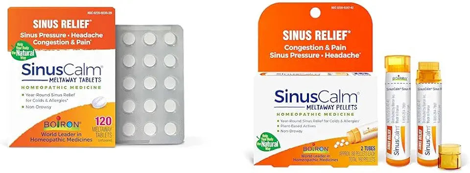 Sinus Relief Tablets 120 Count and Pellets 2 Count W83437