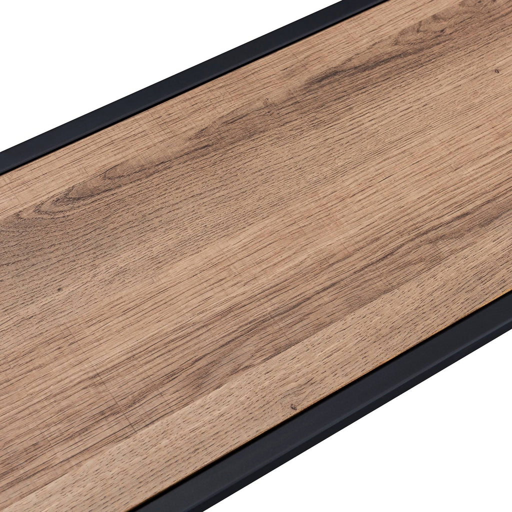 Blackened Bronze and Rustic Oak Accent Table X351999