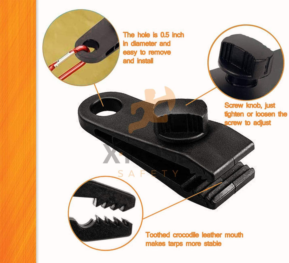 10 Pack Heavy Duty Reusable Tarp Clips M2402