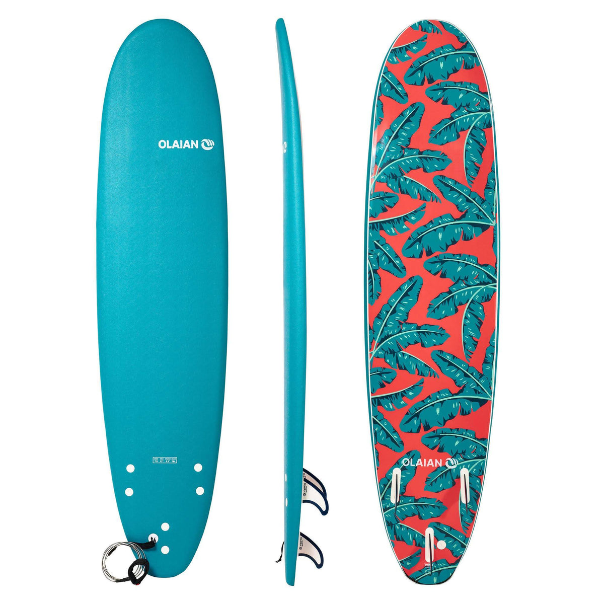 7x22 Foam Surfboard with Leash and 3 Fins S243907