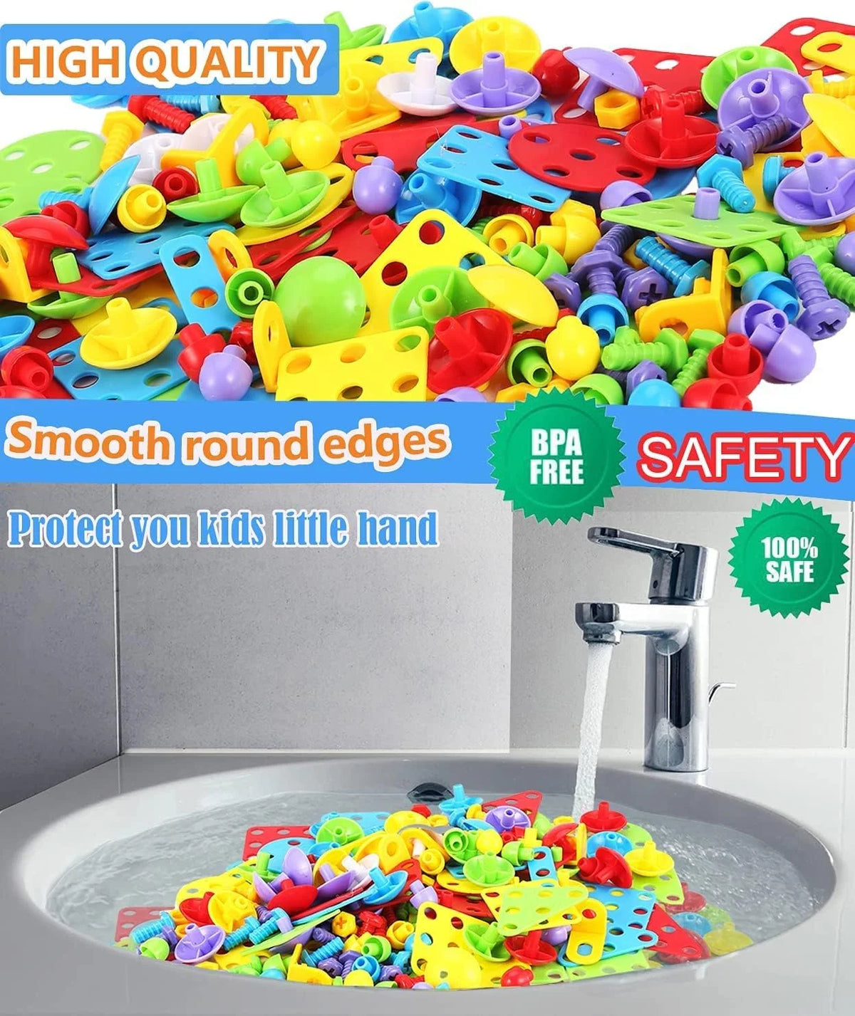 Mosaic Drill Set STEM 3D Construction Engineering Toys Z607