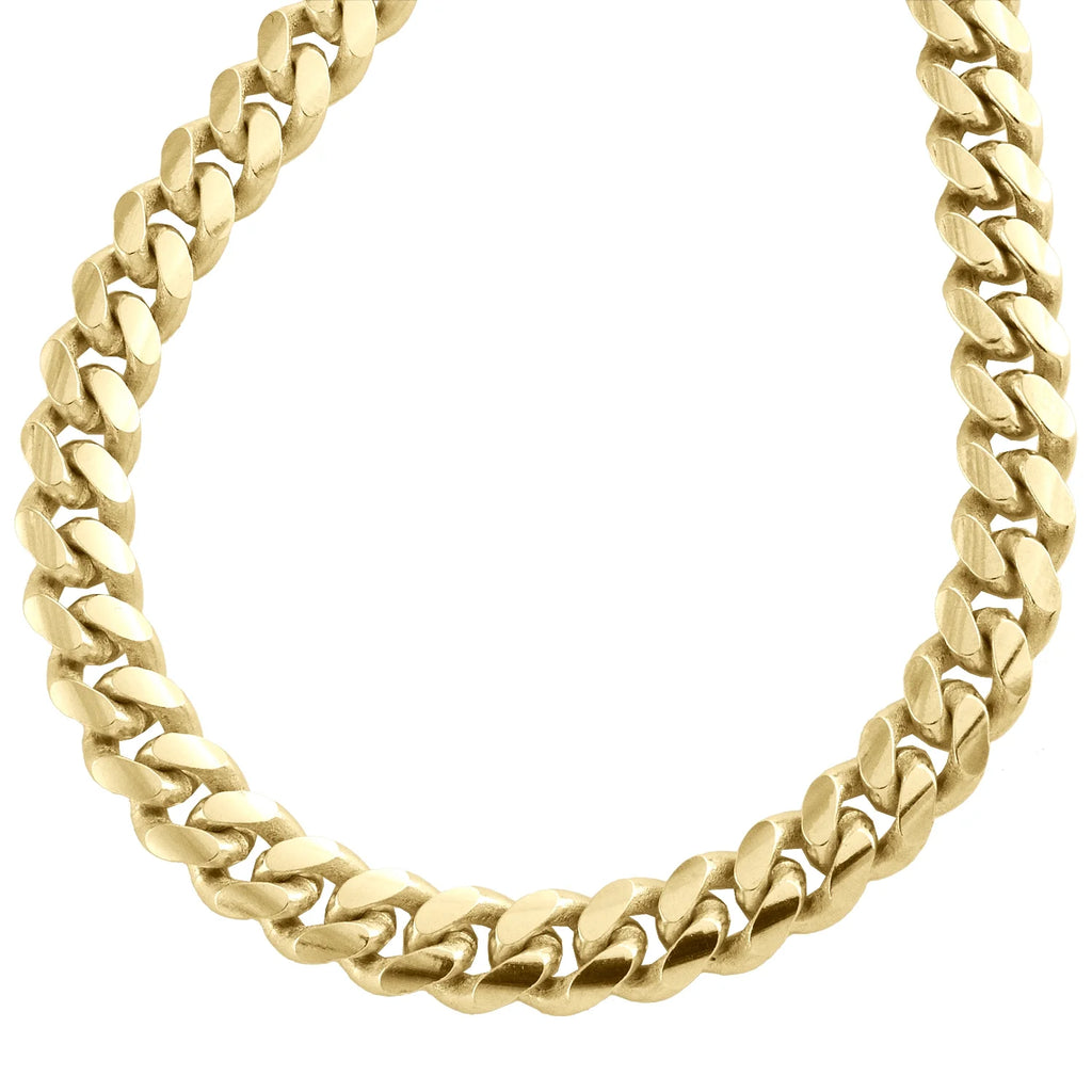 10K Yellow Gold Solid Miami Cuban Link Chain Necklace 30 Inch D5772
