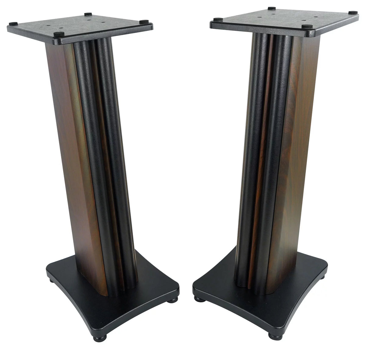 28" Dark Wood Grain Speaker Stands H317