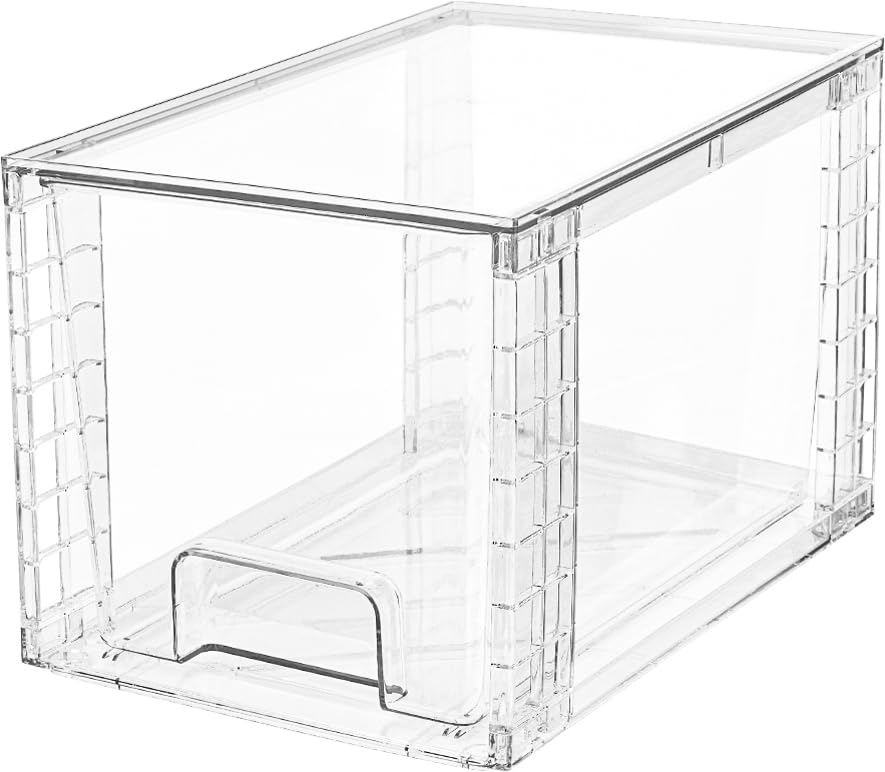 Clear Stackable Kitchen Storage Drawers with Handles D37079