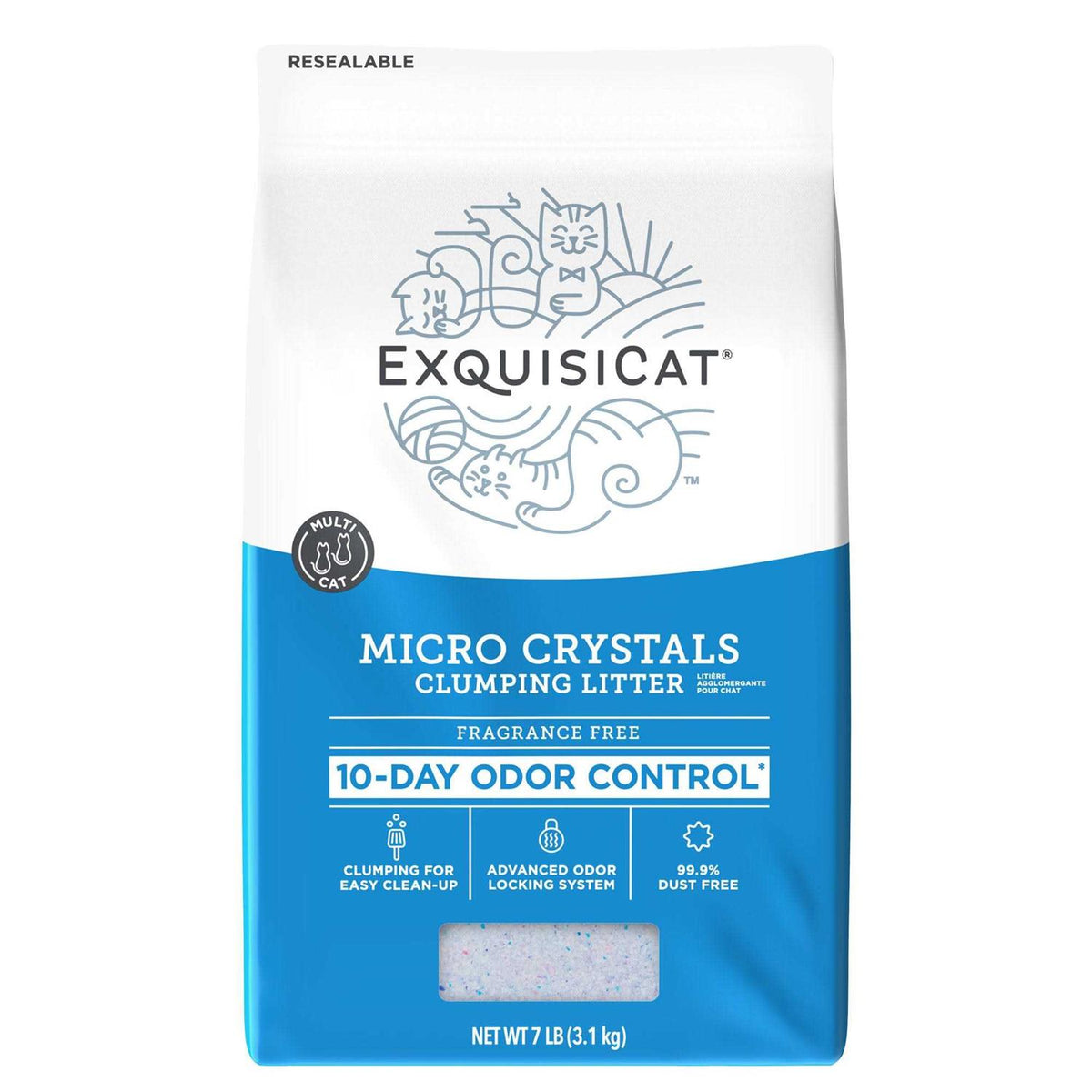 Fragrance Free Clumping Micro Crystals Cat Litter C829