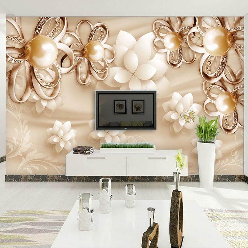 Floral Embossed Mural Wallpaper C35406