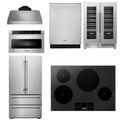 30 Induction Cooktop, Range Hood, Microwave, Refrigerator, Dishwasher, Wine Cooler D2812